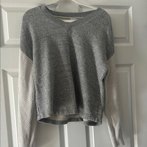 Cabi Gray & Cream Sweater